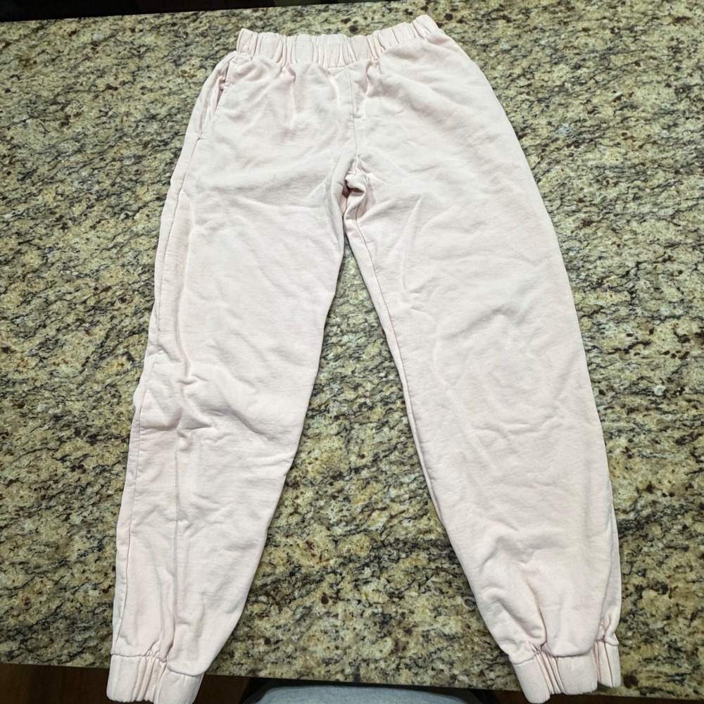 John Galt Light Pink Elastic Waist Jogger Sweatpants Pockets S ws